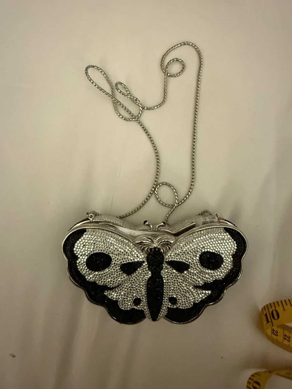Judith Leiber Black and White Butterfly Clutch